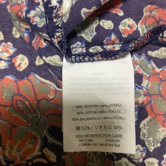 Madewell Women’s Story Top in Fan Floral Mix Size 6 Peasant Blouse Bohemian - Picture 5 of 14